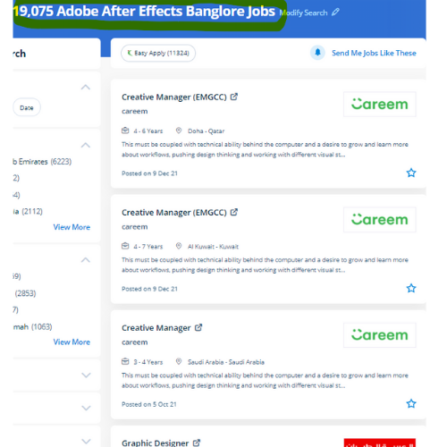 Adobe After Effects internship jobs in Surat