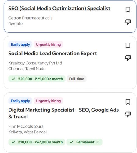 AI-Driven Digital Marketing internship jobs in Trivandrum