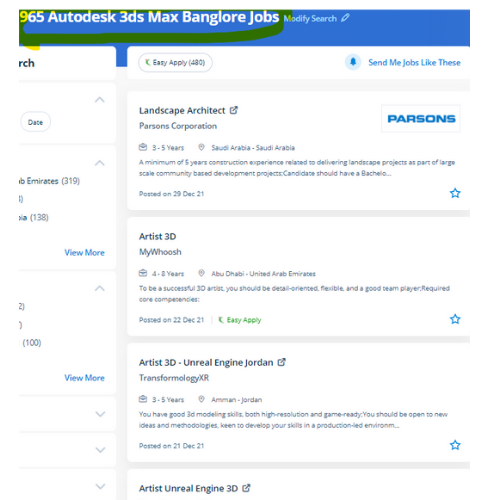 Autodesk 3Ds Max internship jobs in Surat