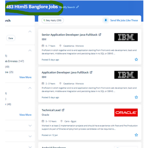 HTML 5 internship jobs in Indore