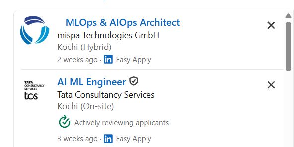 MLOps Engineering internship jobs in Chennai