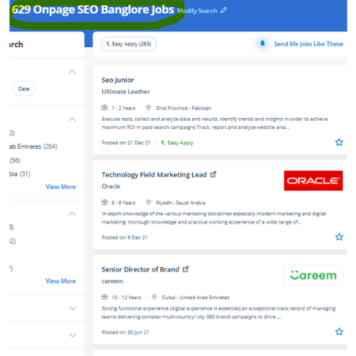 On-Page SEO internship jobs in Surat