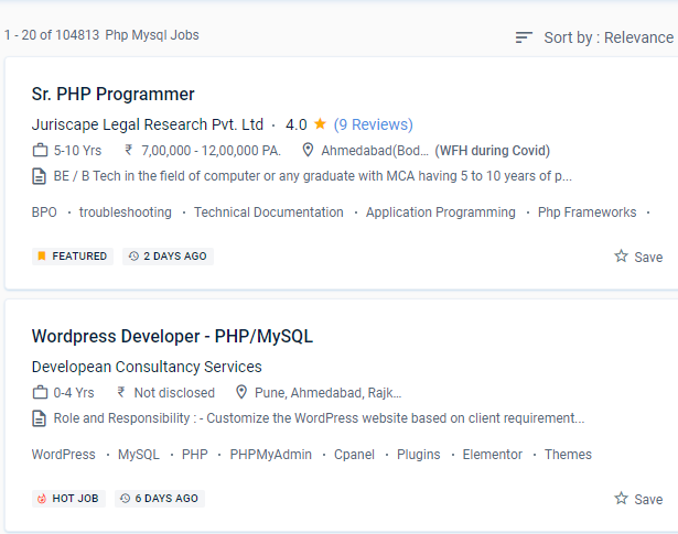 Php/MySQL internship jobs in Jaipur