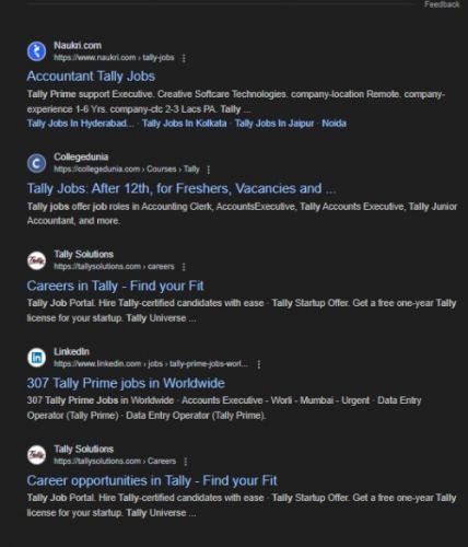 Tally Prime internship jobs in Surat